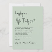 Gelukkig ooit na foto QR Code Wedding Reception Kaart (Voorkant)