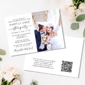 Gelukkig ooit na foto QR Code Wedding Reception Kaart