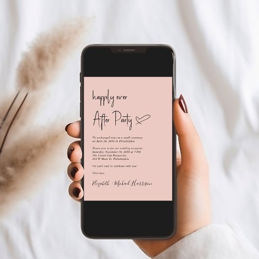 Gelukkig ooit na foto QR Code Wedding Reception Kaart