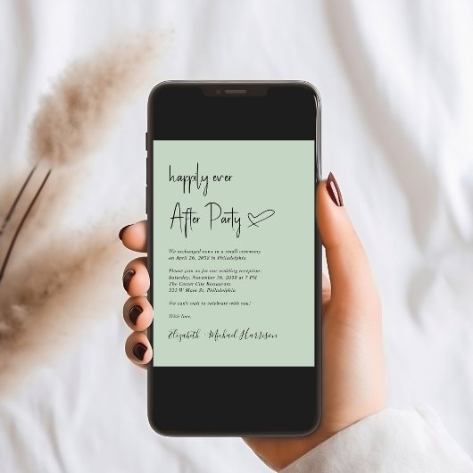 Gelukkig ooit na foto QR Code Wedding Reception Kaart