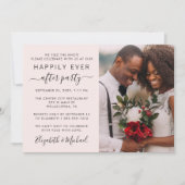 Gelukkig ooit na foto-roze weddenschappen kaart (Voorkant)