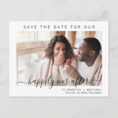 Gelukkig ooit na Foto sparen de Datum Aankondigingskaart (Voorkant)