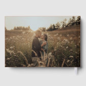 Gelukkig ooit na foto terracotta bruiloft gastenboek (Achterkant)