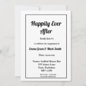 Gelukkig ooit na foto terug verlovingsfeest kaart (Voorkant)