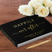 Gelukkig ooit na foto zwarte bruiloft gastenboek