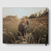 Gelukkig ooit na foto zwarte bruiloft gastenboek (Achterkant)