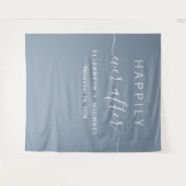 Gelukkig ooit na fotocabine Dusty Blue Wandkleed (Voorkant (horizontaal))