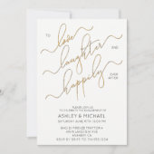 Gelukkig ooit na fotoverlovingsfeest uitnodigen kaart (Voorkant)