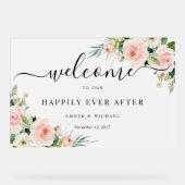 Gelukkig ooit na Frosted Wedding Acryl teken Bord (Voorkant)