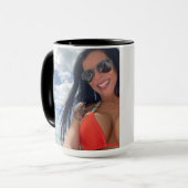 Gelukkig ooit na gecombineerde foto-Mok met Zazzz_ Mok (Voorkant links)