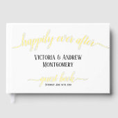 Gelukkig ooit na Gold Script Photo Wedding Gastenboek (Voorkant)