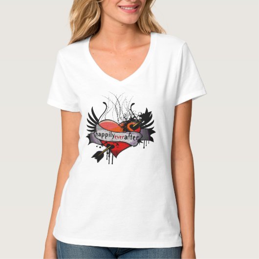 Gelukkig ooit na Gothic Grunge T-shirt (Voorkant)