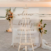 Gelukkig ooit na gouden bruiloft Welkom Frosted Acryl Bord