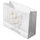 Gelukkig ooit na gouden kalligrafie scriptnaam groot cadeauzakje (Voorkant Gekanteld)