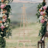 Gelukkig ooit na gouden script bruiloft welkom acryl bord