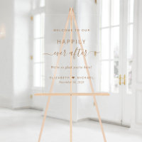 Gelukkig ooit na gouden script bruiloft welkom