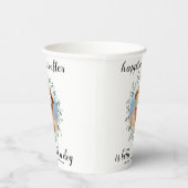 Gelukkig ooit na Greenery Pet Photo Dog Wedding Papieren Bekers (Rechts)