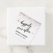 Gelukkig ooit na hart en Roos Gold Confetti Bedankjes Labels (In situ)