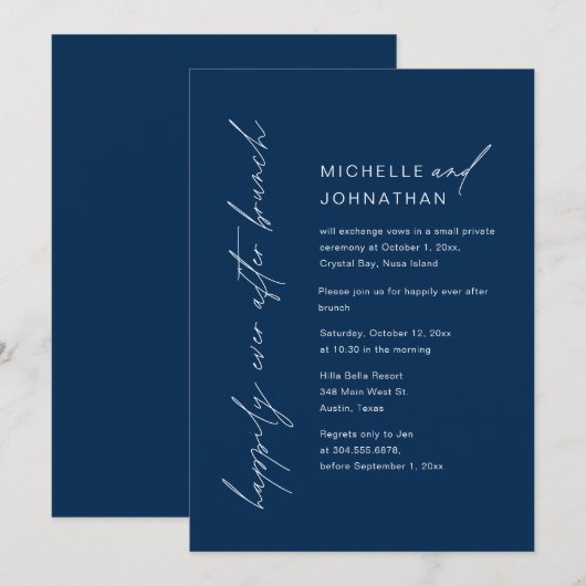 Gelukkig ooit na het avondeten, de weddenschap kaart (Voorkant / Achterkant)