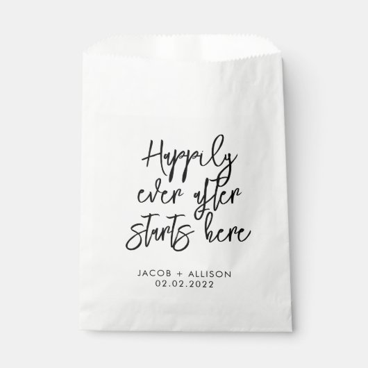 Gelukkig ooit na het begin hier bedankzakje (Voorkant)