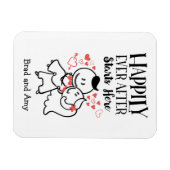 Gelukkig ooit na het begin hier met een bruiloft v magneet (Horizontaal)