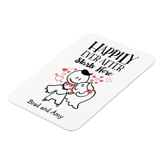 Gelukkig ooit na het begin hier met een bruiloft v magneet (Linkerzijde)