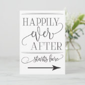 Gelukkig Ooit na het begin hier Weddenschap (Staand voorkant)