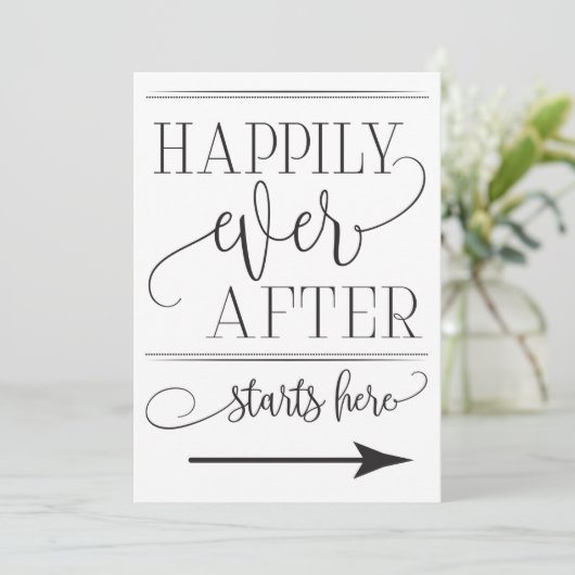 Gelukkig Ooit na het begin hier Weddenschap (Staand voorkant)