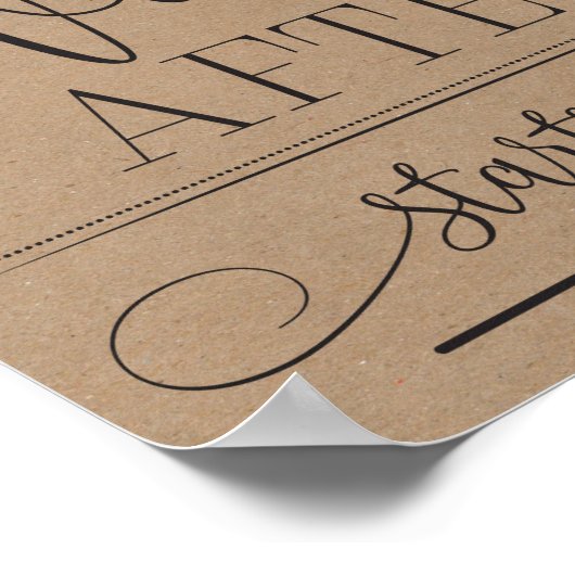 Gelukkig Ooit na het begin hier Weddenschap Poster (Hoek)