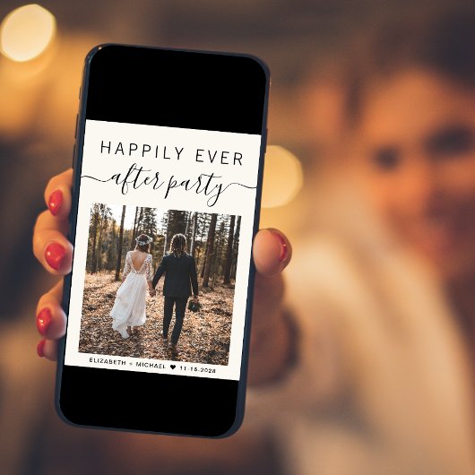 Gelukkig ooit na het Berichten van de Foto Cream W Aankondiging