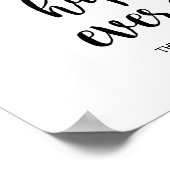 Gelukkig Ooit na het bruiloft-cadeaubord Poster (Hoek)