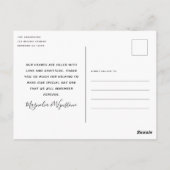 Gelukkig ooit na het collage huwelijk met foto's briefkaart (Achterkant)