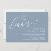 Gelukkig ooit na het diner bruiloft hart kaart (Voorkant)