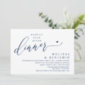 Gelukkig ooit na het diner bruiloft hart kaart (Staand voorkant)