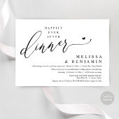 Gelukkig ooit na het diner bruiloft hart kaart