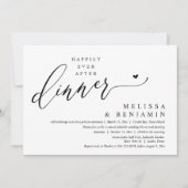 Gelukkig ooit na het diner bruiloft hart kaart (Voorkant)