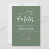 Gelukkig ooit na het diner, Elopement Modern Scrip Kaart (Voorkant)