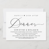 Gelukkig ooit na het diner Elopement, modern scrip Kaart (Voorkant)