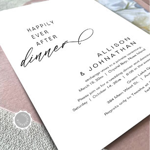 Gelukkig ooit na het diner moderne bruiloft Elopem Kaart