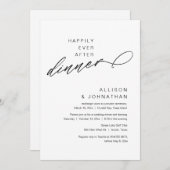 Gelukkig ooit na het diner moderne bruiloft Elopem Kaart (Voorkant / Achterkant)