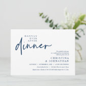 Gelukkig ooit na het diner moderne bruiloft partij kaart (Staand voorkant)
