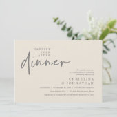 Gelukkig ooit na het diner moderne bruiloft partij kaart (Staand voorkant)