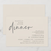 Gelukkig ooit na het diner moderne bruiloft partij kaart (Voorkant / Achterkant)