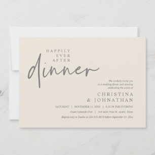 Gelukkig ooit na het diner moderne bruiloft partij kaart