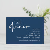 Gelukkig ooit na het diner moderne bruiloft partij kaart (Staand voorkant)