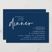 Gelukkig ooit na het diner moderne bruiloft partij kaart (Voorkant / Achterkant)
