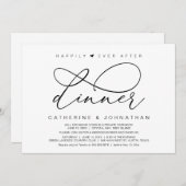 Gelukkig ooit na het diner, moderne romantische pa kaart (Voorkant / Achterkant)