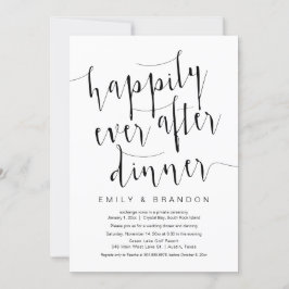 Gelukkig ooit na het diner, trouwen zonder uitnodi kaart