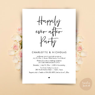 Gelukkig ooit na het diner Wedding Party Cash Bar Kaart