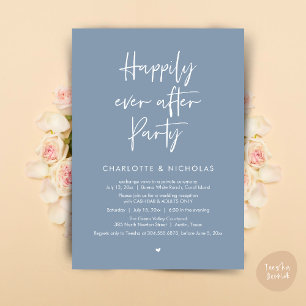 Gelukkig ooit na het diner Wedding Party Cash Bar Kaart